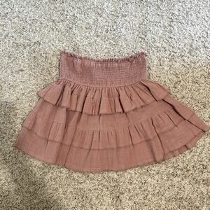 Pink Ruffle Mini Skirt